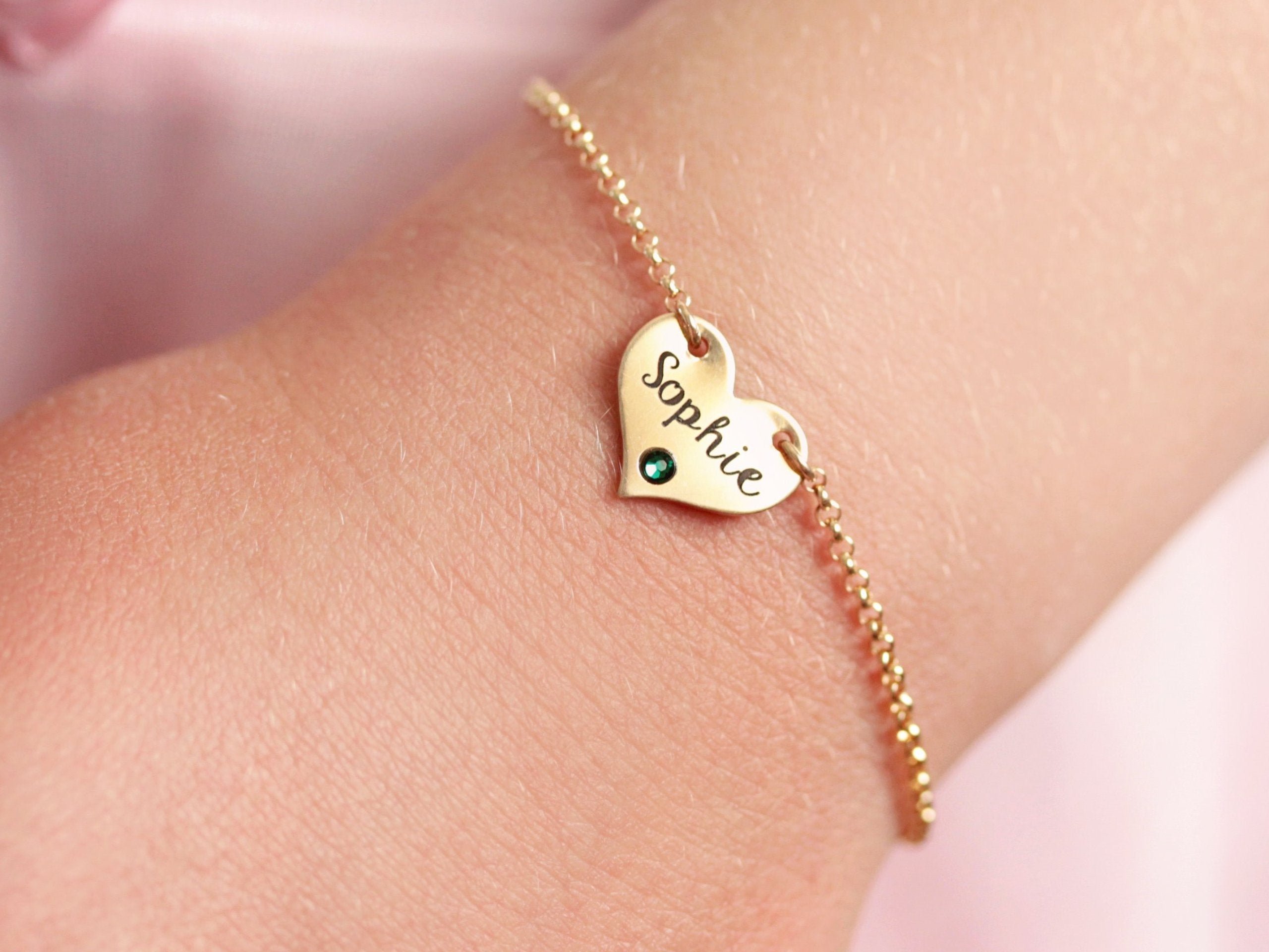 Destiny Thompson Bracelet: Two or Three Personalized Heart Charms – taudrey